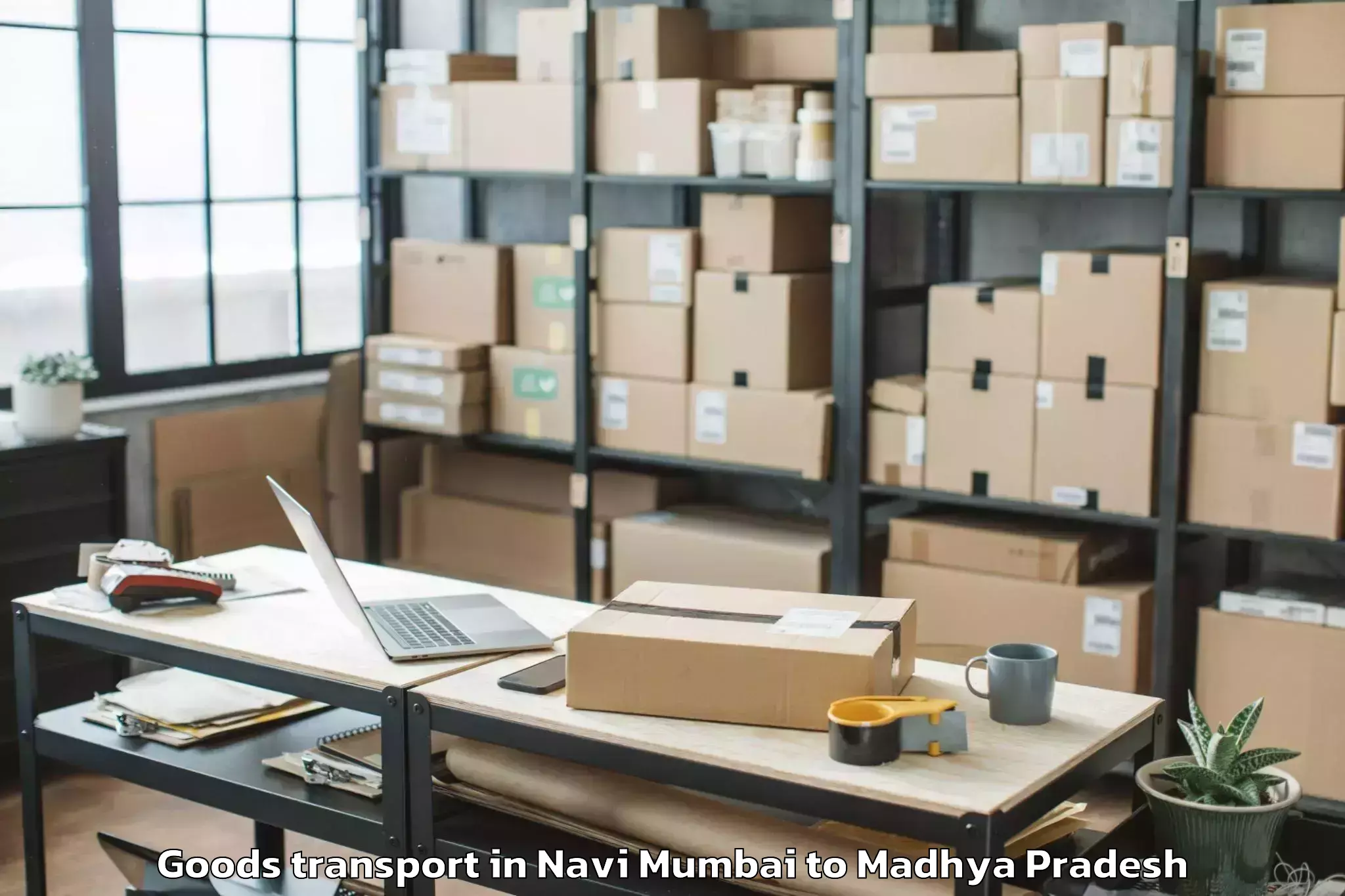 Navi Mumbai to Gyaraspur Goods Transport Booking